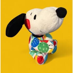 Hallmark Peanuts Snoopy Plush Toy with Christmas Holiday Print